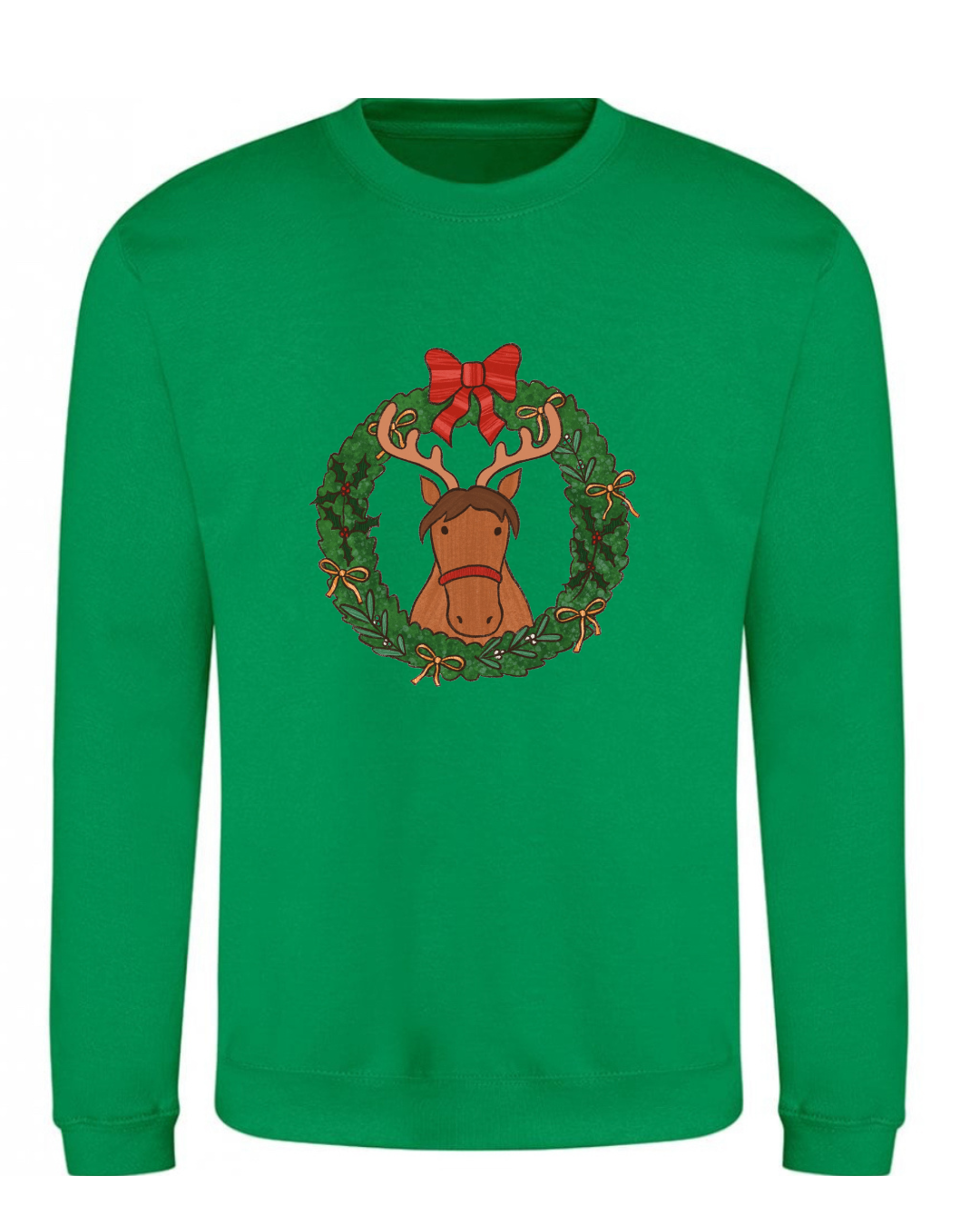 Mane and Mistletoe Wreath Sweatshirt