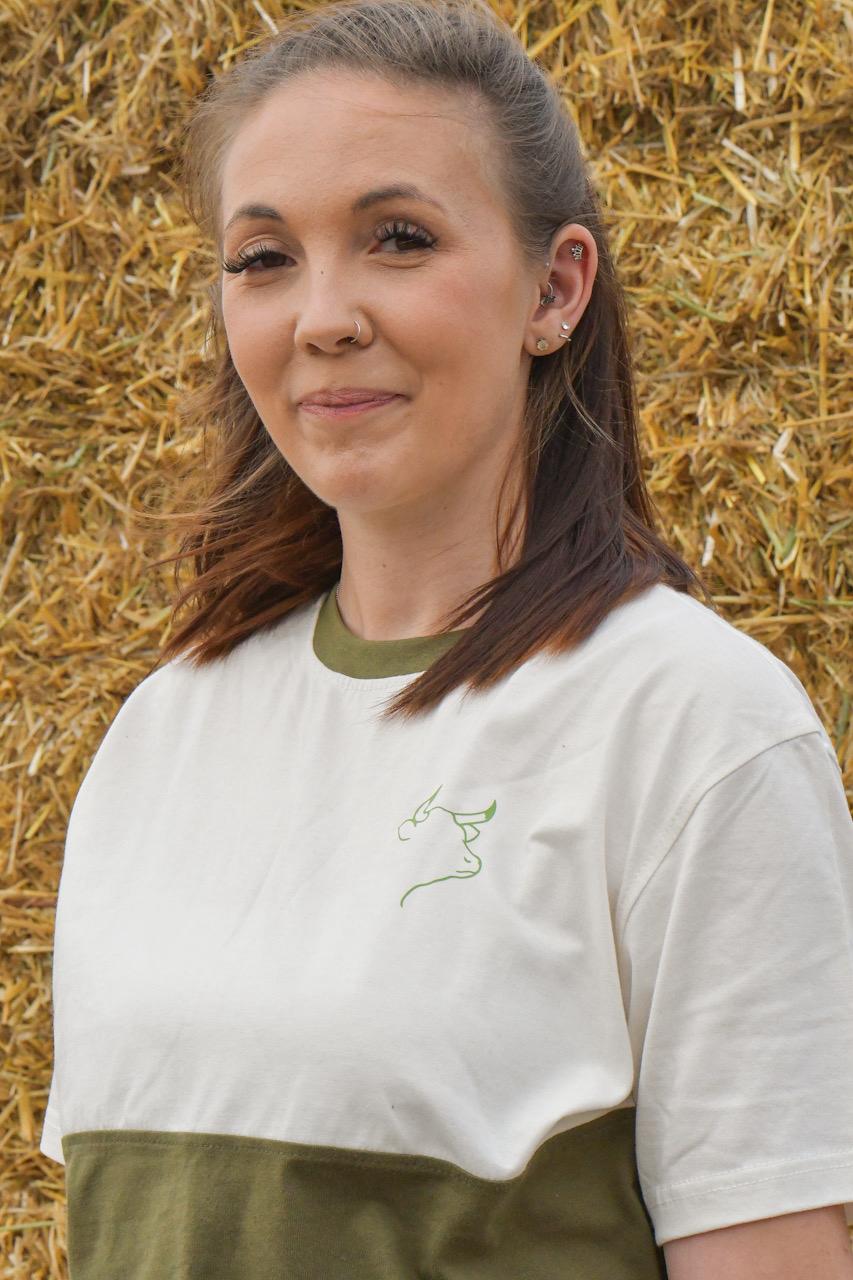Belted Galloway T-shirt (Cream/Khaki)