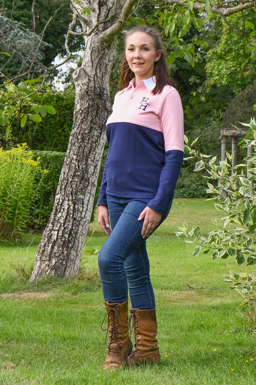 Ryeland Rugby Shirt (Pink/Navy)