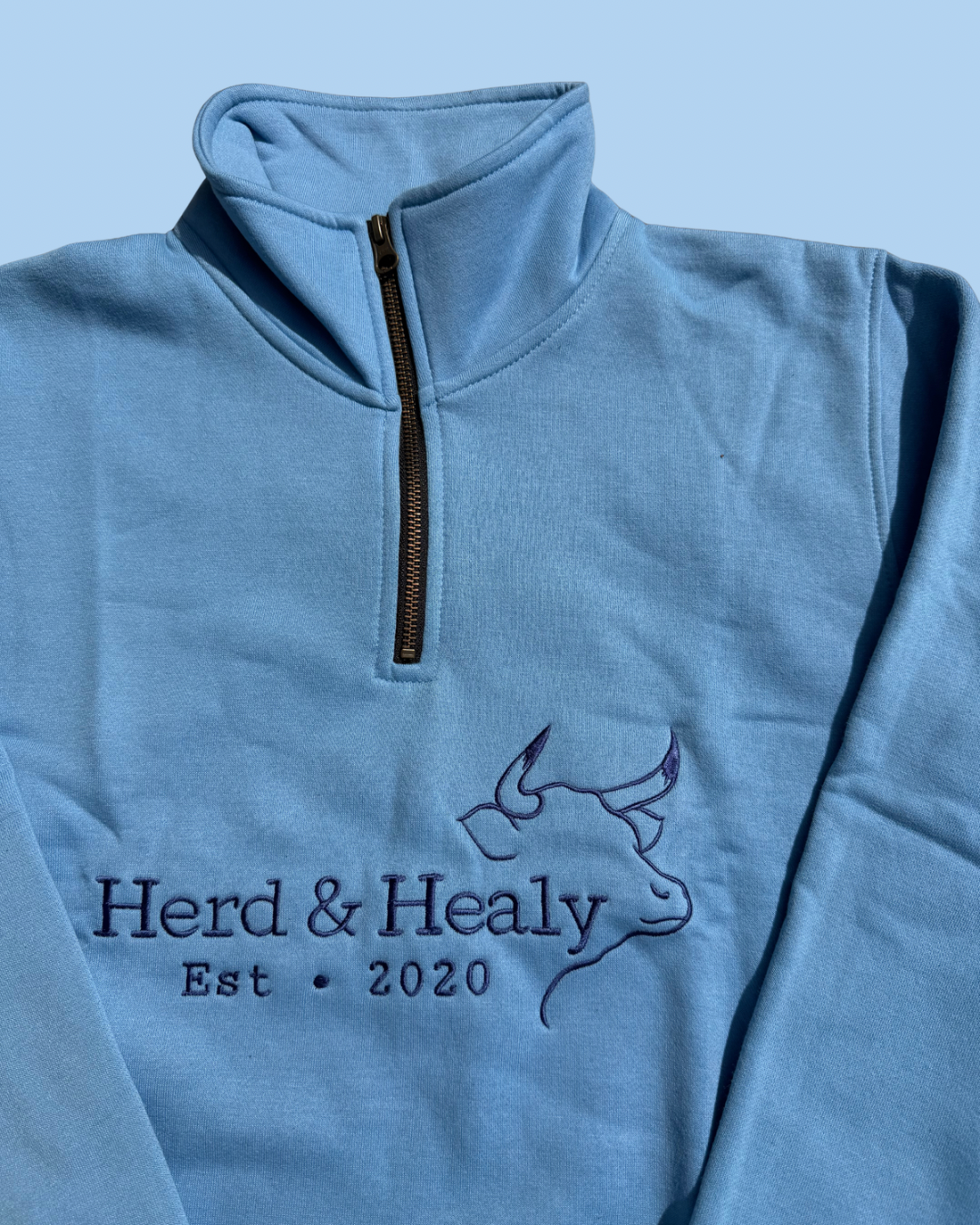 Quail Quarter Zip (Sky Blue)