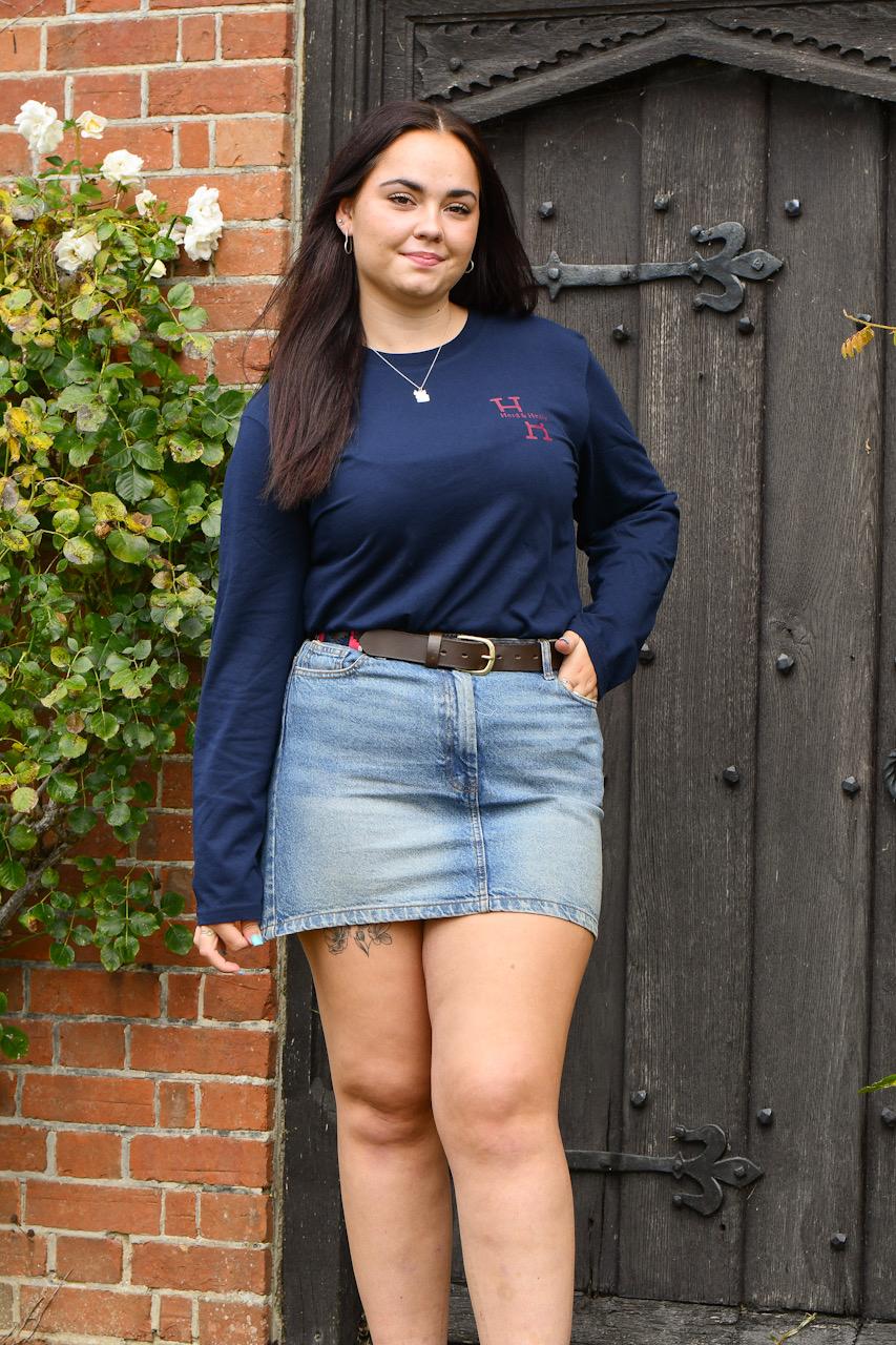 Lamberhurst Long Sleeved Unisex T-shirt (Navy)
