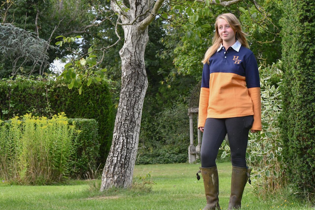 Ryeland Rugby Shirt (Navy/Rust Orange)