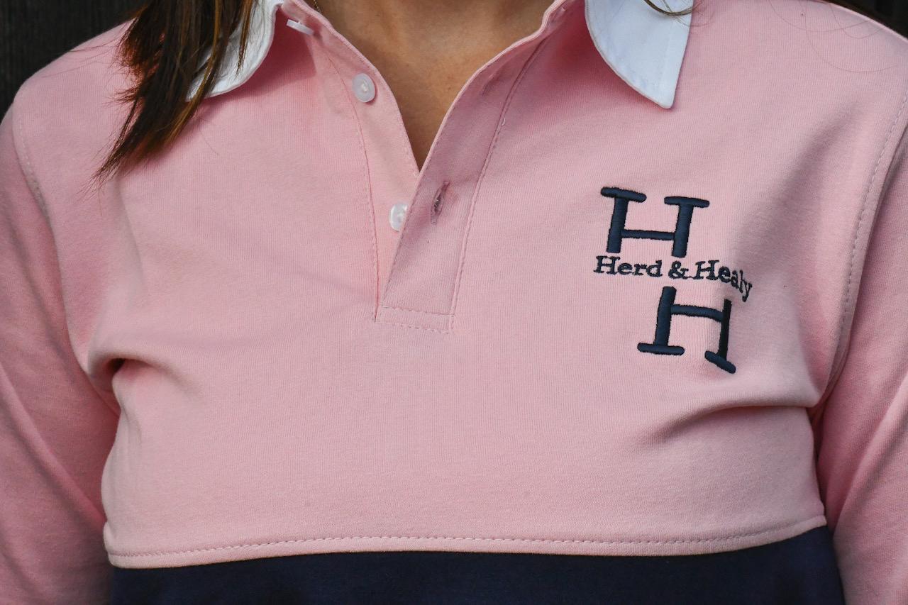 Ryeland Rugby Shirt (Pink/Navy)