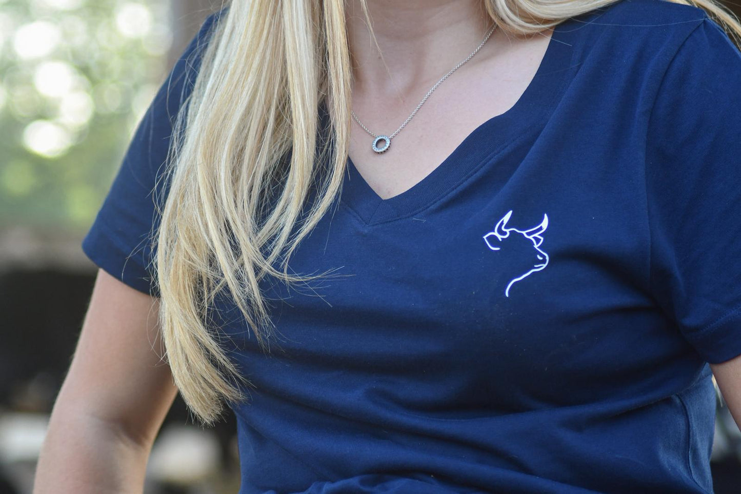 Valais V-Neck T-shirt (Navy)