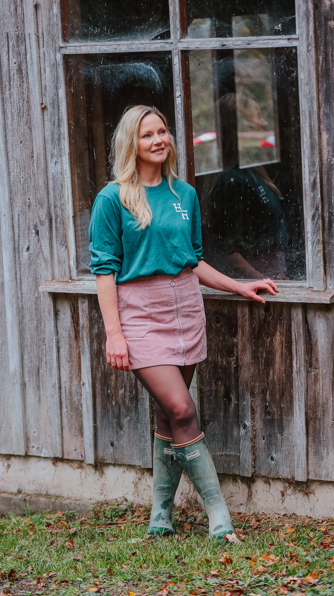 Lamberhurst Long Sleeved Unisex T-shirt (Glazed Green)