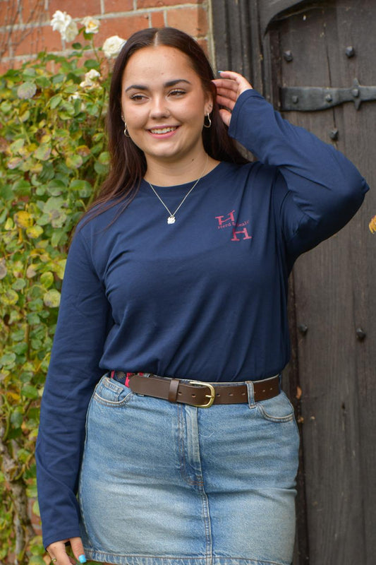 Lamberhurst Long Sleeved Unisex T-shirt (Navy)