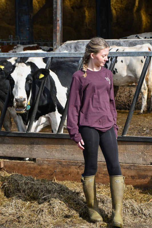 Lamberhurst Long Sleeved Unisex T-shirt (Red Brown)