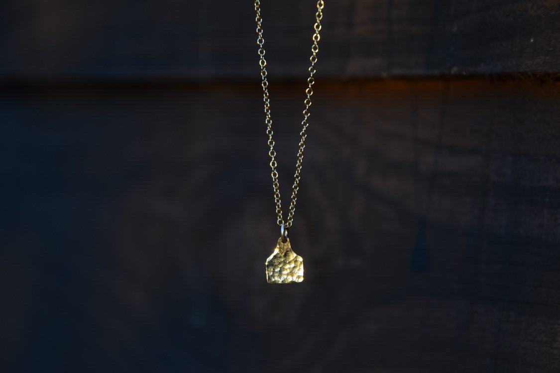Mini Cow Tag Necklace