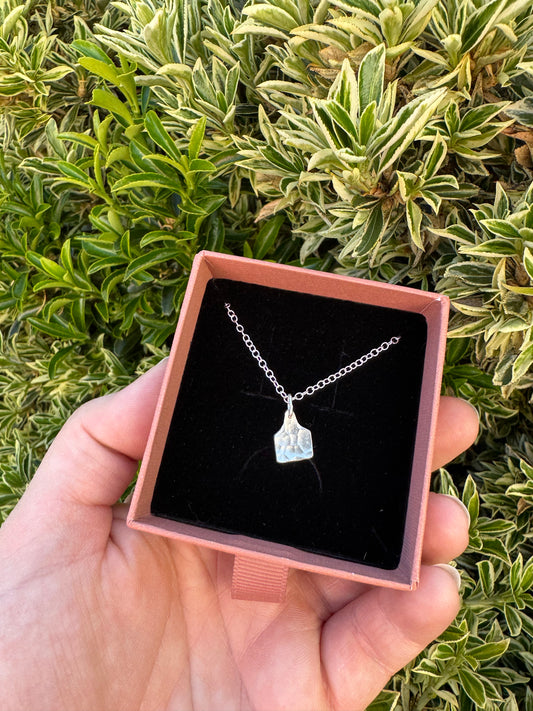 Mini Cow Tag Necklace