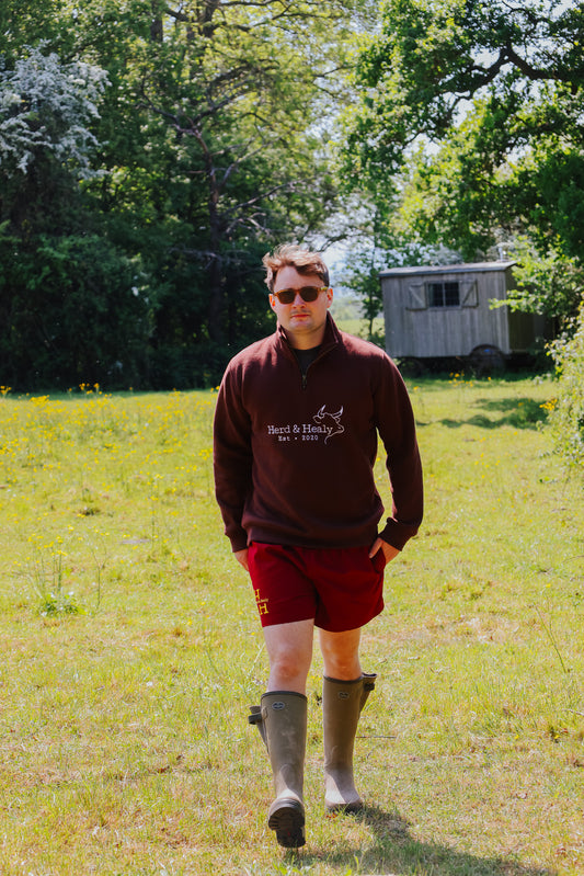 Quail Quarter Zip (Brown)