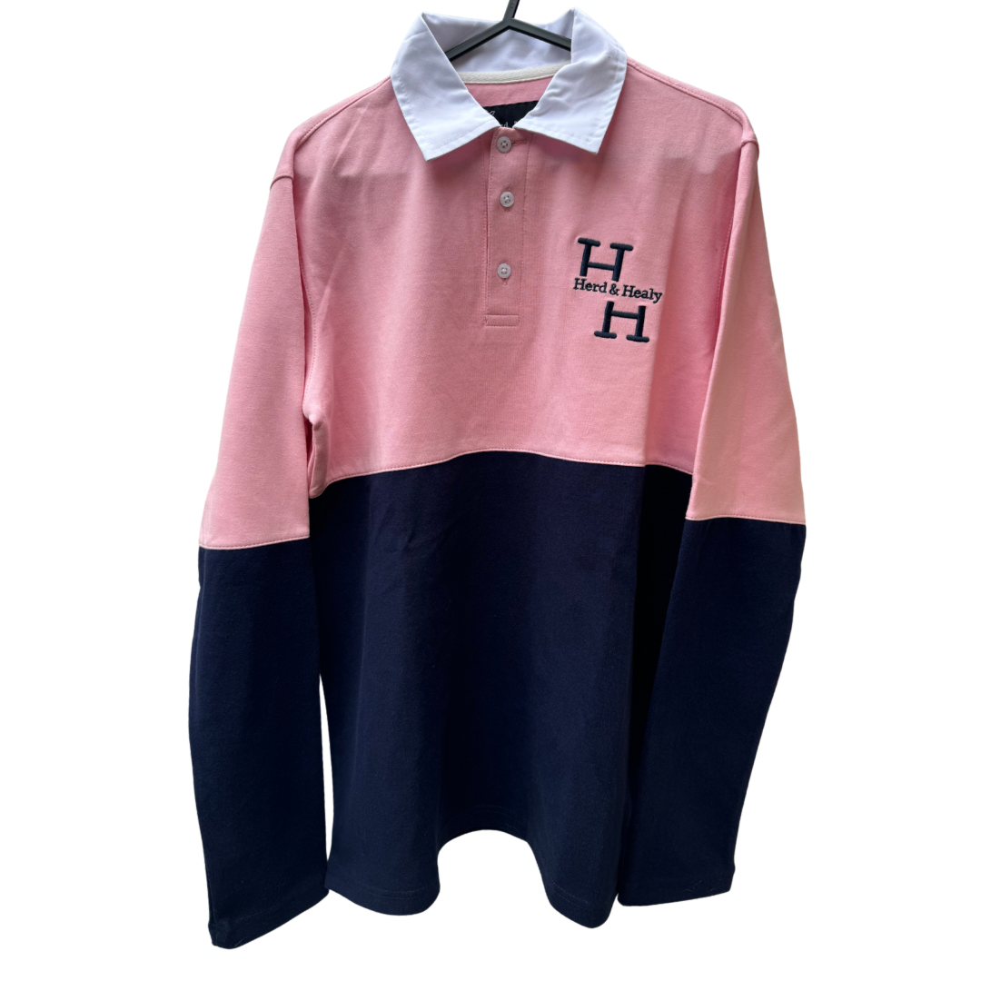 Ryeland Rugby Shirt (Pink/Navy)