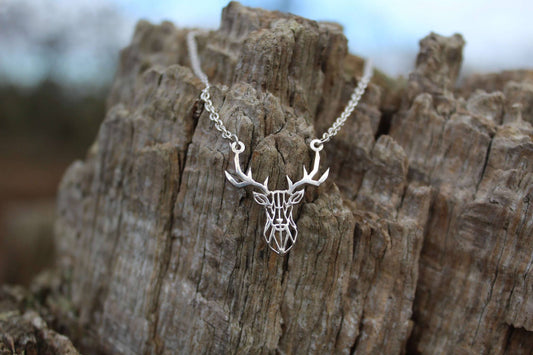 Geometric Stag Pendant