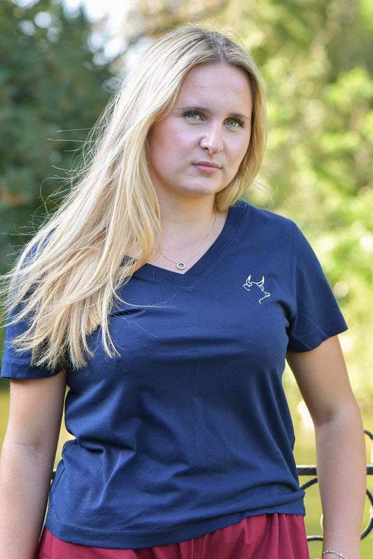 Valais V-Neck T-shirt (Navy)