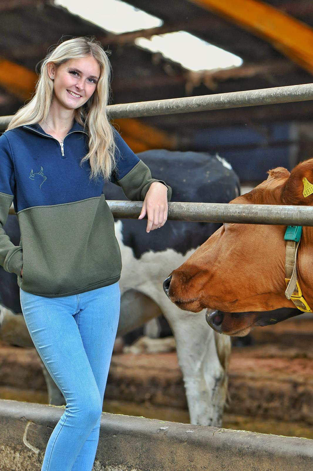 Quantock Quarter Zip (Navy/Khaki)