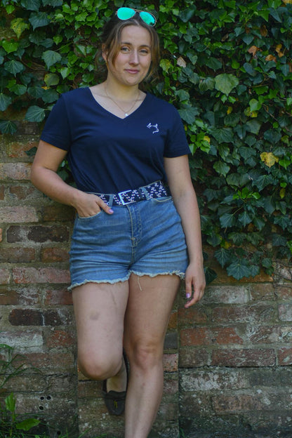 Valais V-Neck T-shirt (Navy)