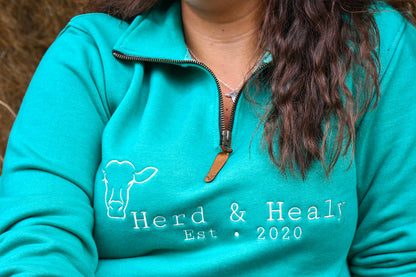 Quail Quarter Zip (Teal)