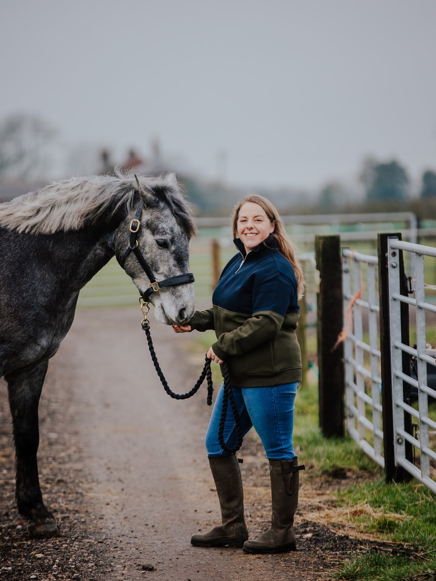 Quantock Quarter Zip (Navy/Khaki)