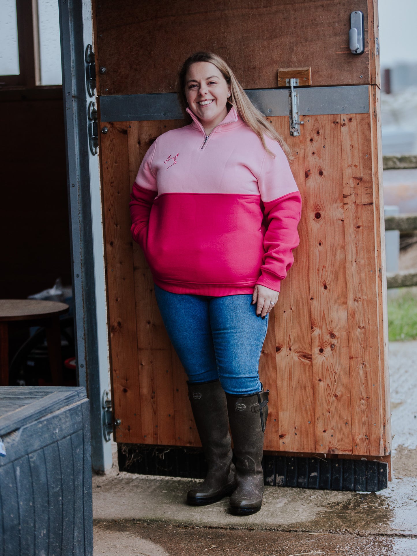 Quantock Quarter Zip (Pink)