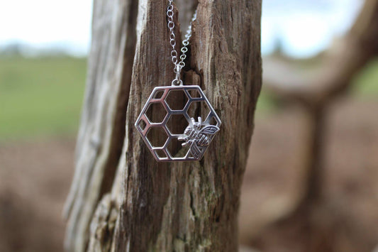 Honeycomb Bee Mine Pendant