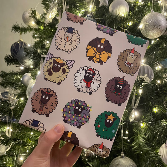 A Sheep’s Christmas Wrapping Paper