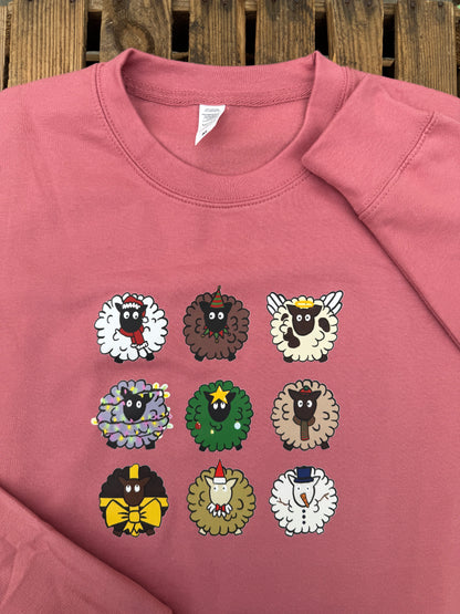Festive Flock of Sheep Sweatshirt