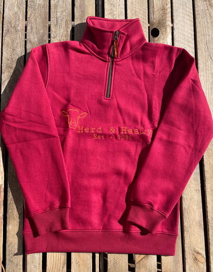 Quail Quarter Zip (Burgundy)