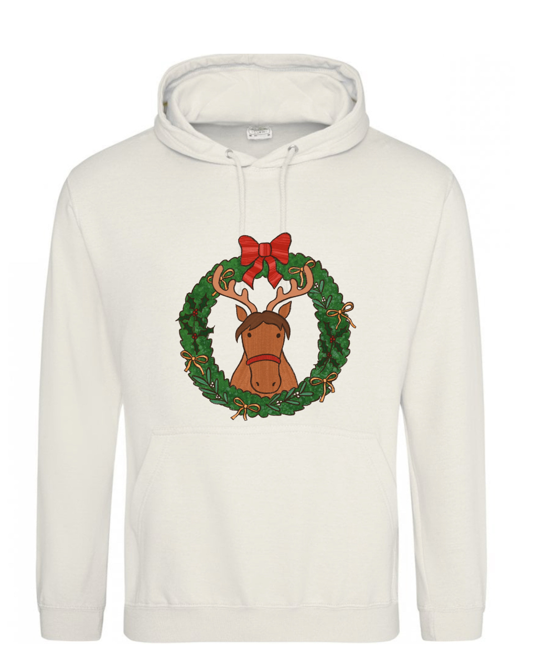 Mane and Mistletoe Wreath Hoodie