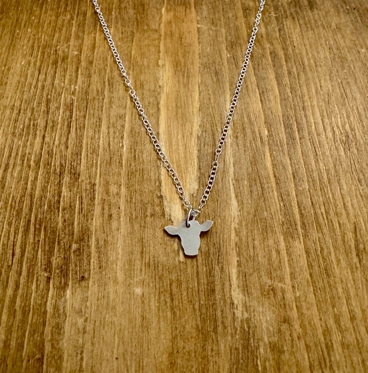 Mini Cow Necklace (Sterling Silver)