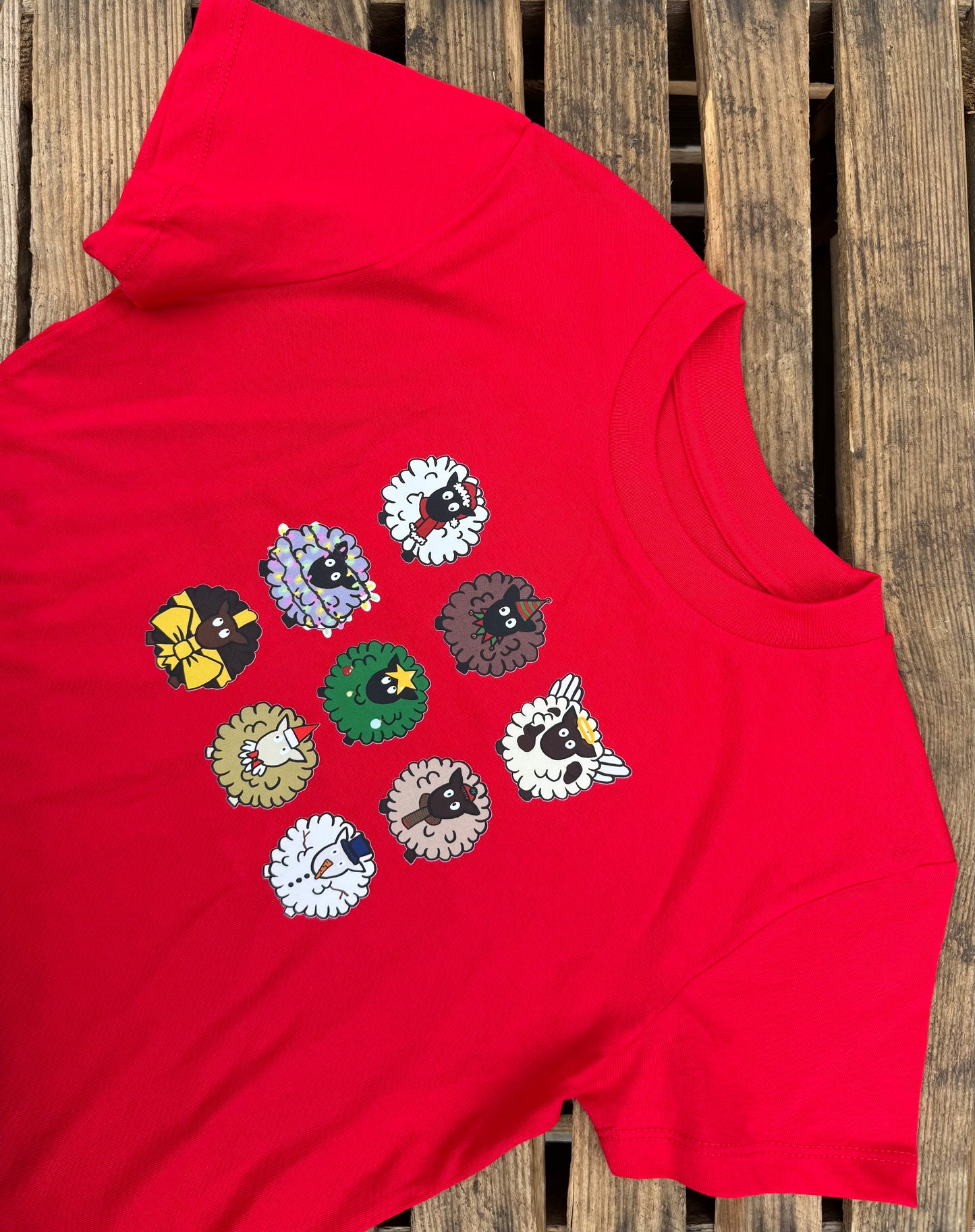 Festive Flock of Sheep T-Shirt