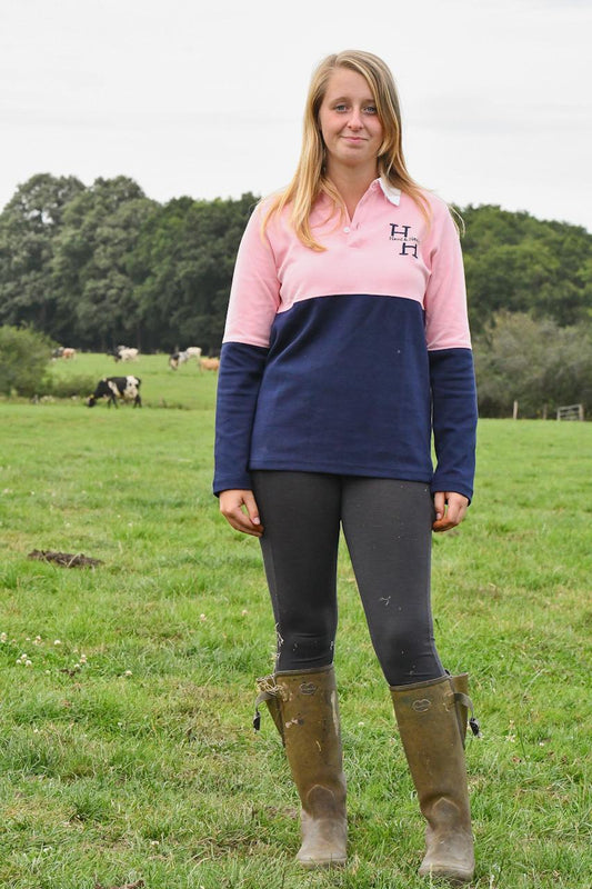 Ryeland Rugby Shirt (Pink/Navy)