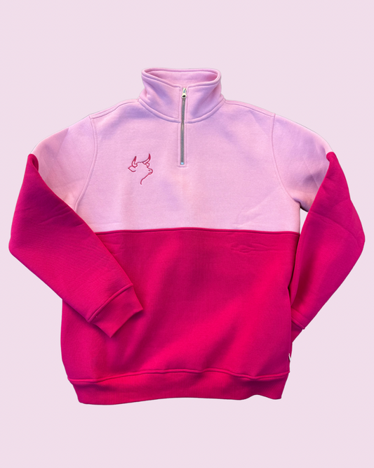 Quantock Quarter Zip (Pink)