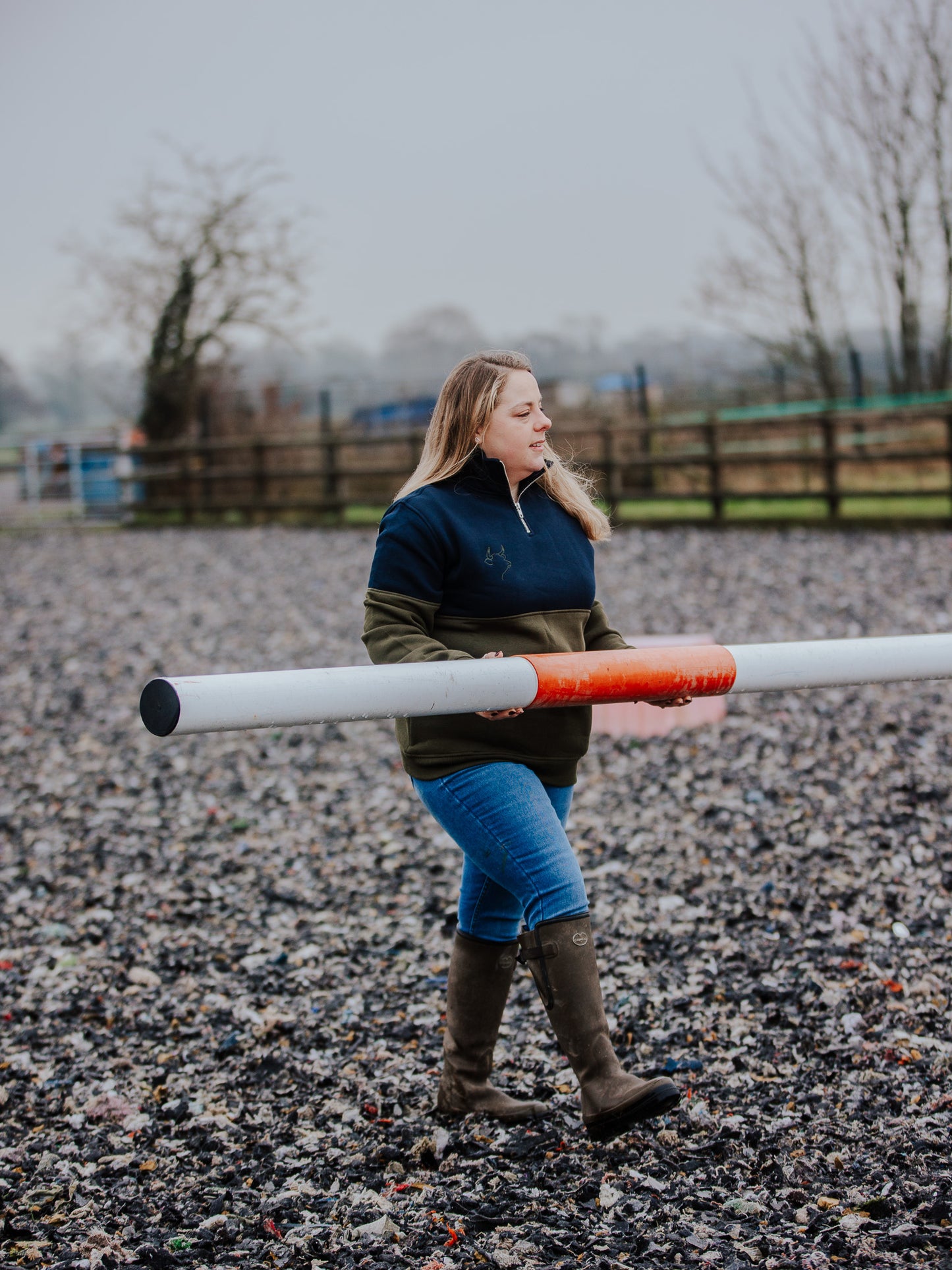 Quantock Quarter Zip (Navy/Khaki)