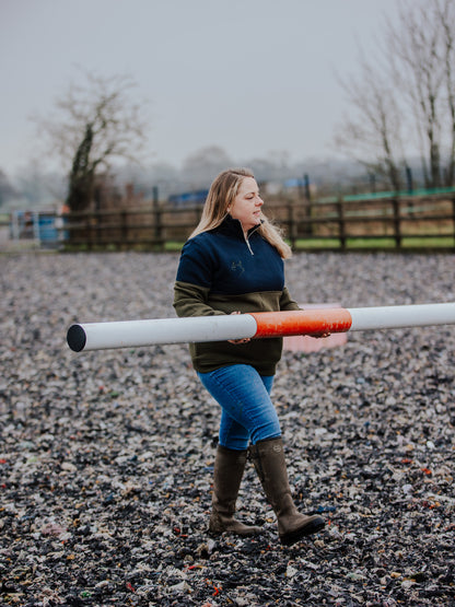 Quantock Quarter Zip (Navy/Khaki)