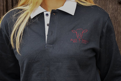 Red Poll Rugby Shirt (Navy)