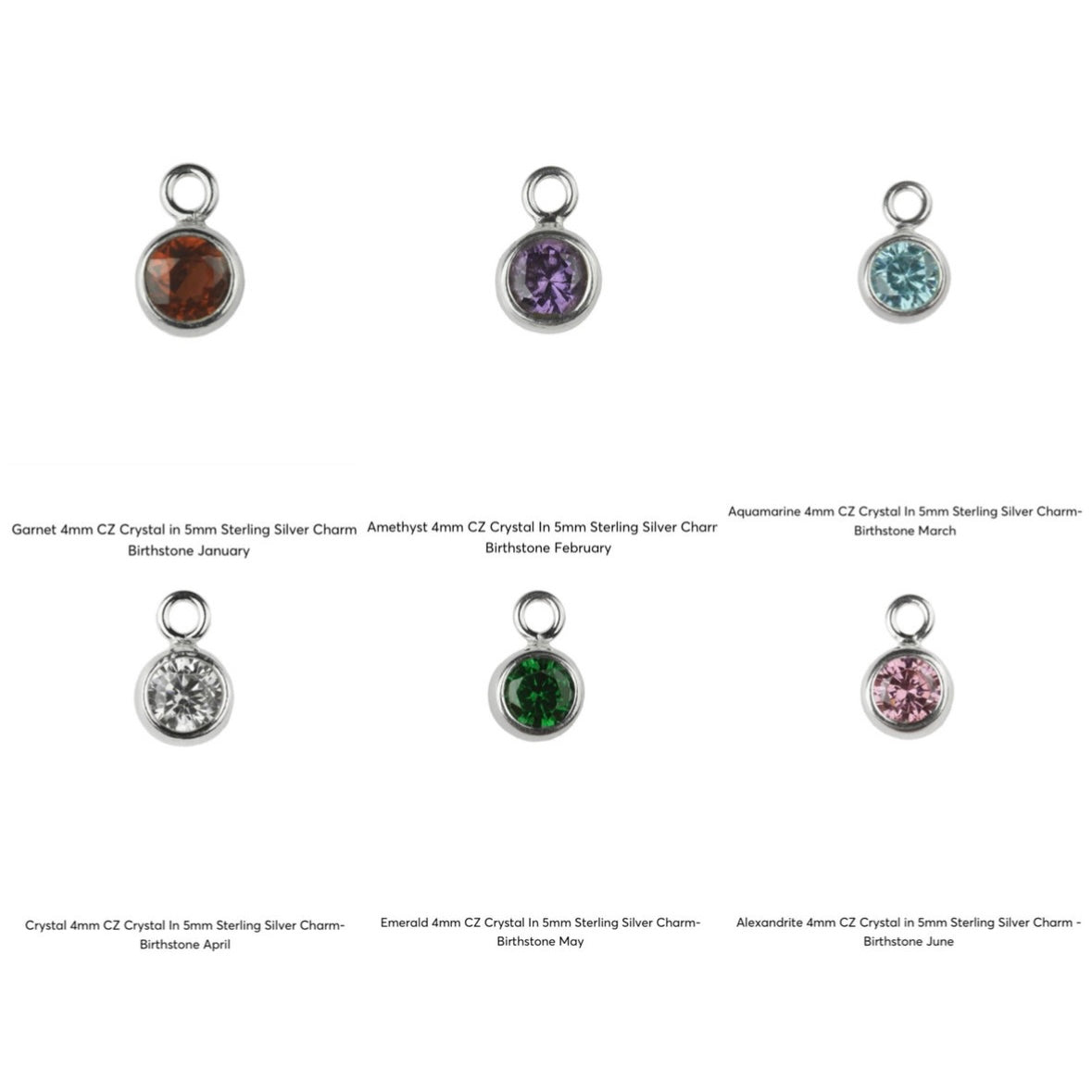 Birthstone Charm