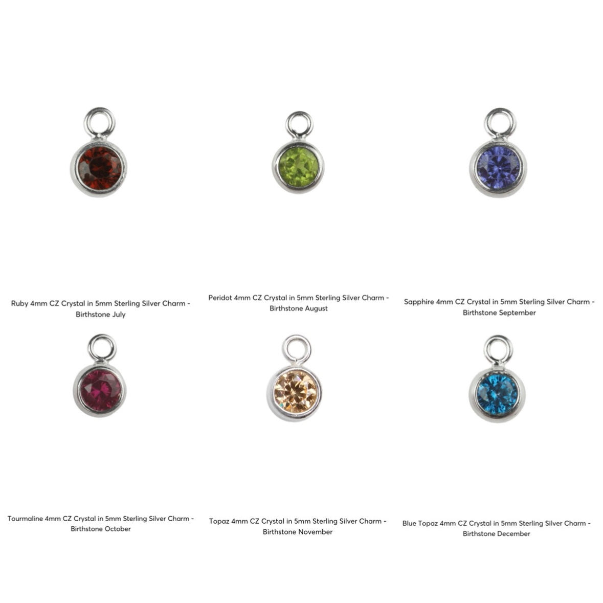 Birthstone Charm