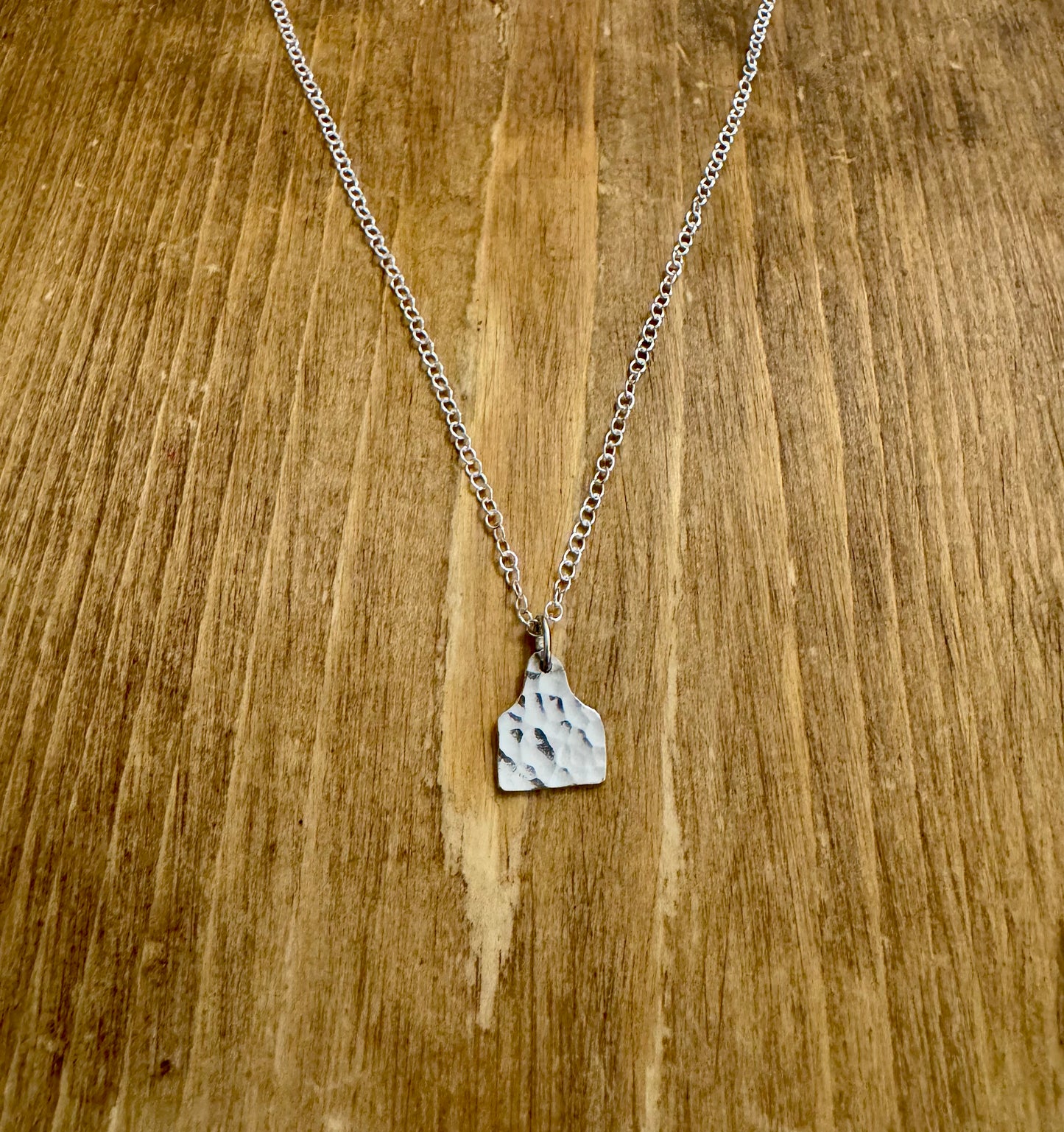 Mini Tag Necklace (Sterling Silver)