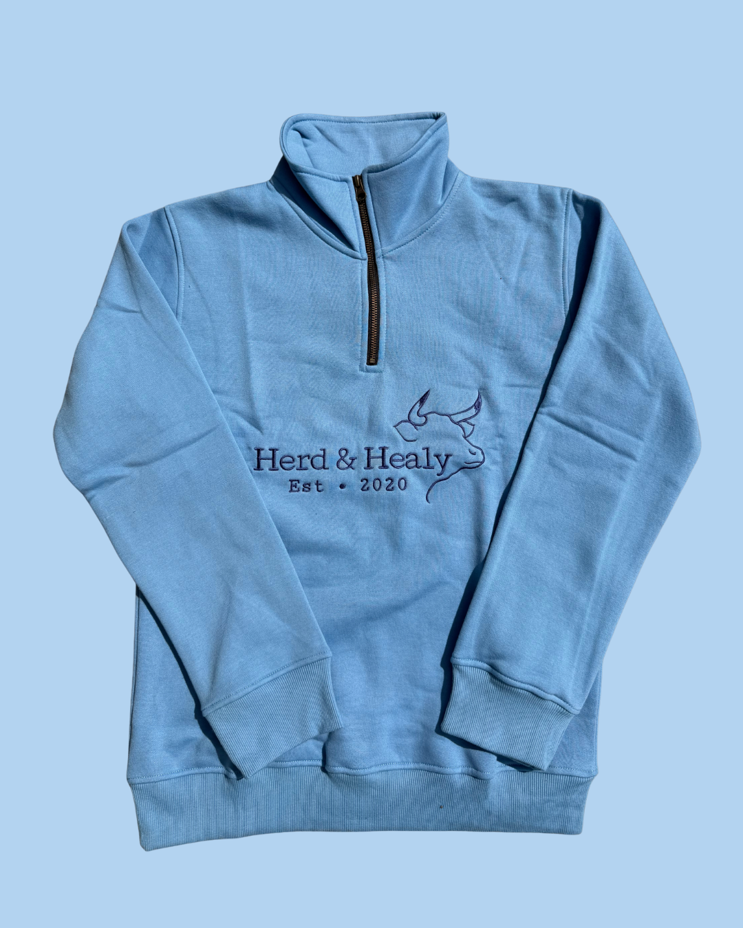 Quail Quarter Zip (Sky Blue)