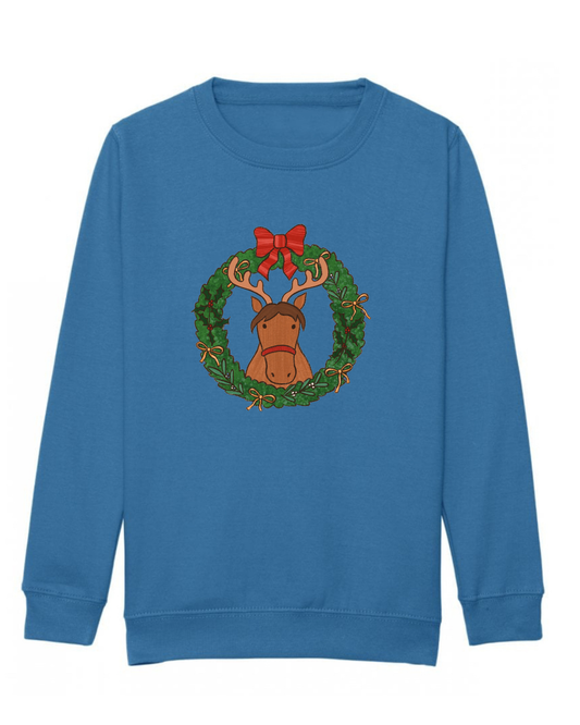 Mini Mane and Mistletoe Wreath Sweatshirt