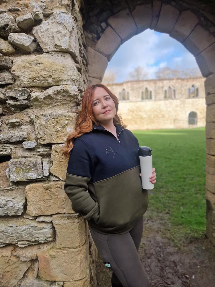 Quantock Quarter Zip (Navy/Khaki)